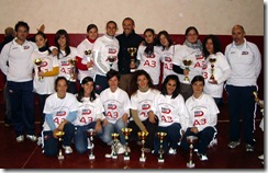 Le ragazze della Pro Sport con il presidente e gli allenatori