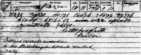 Telegramma cifrato della polizia (successivo al 1893): "Cessino ricerche anarchico Di Dio Michelangelo essendo rientrato Valguarnera. Sottoprefetto Ricci" 